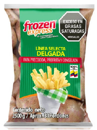 PAPA DELGADA FROZEN 2500G VERDE 9X9