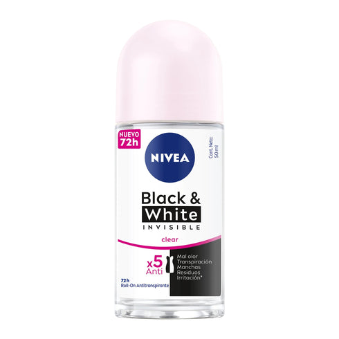 DESODORANTE NIVEA 50G ROLLON B/W CLEA