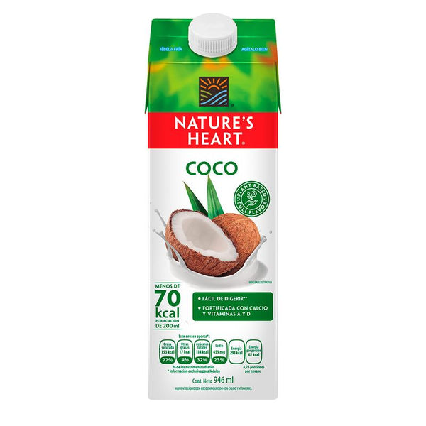 BEBIDA NATURES HEART 946 ML COCO