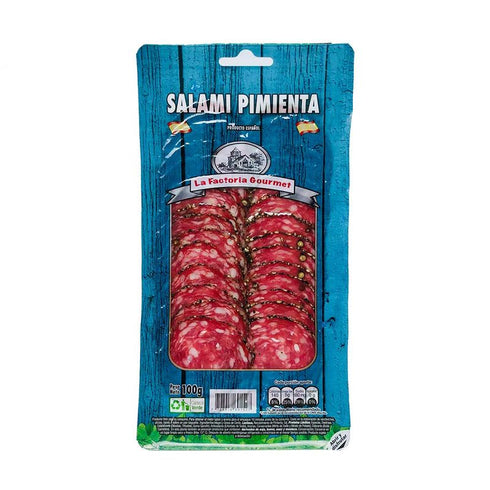 SALAMI LA FACTORIA 100G PIMIENTA GOURMET