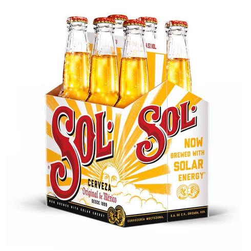 CERVEZA SOL 6U 330ML BOTELLA