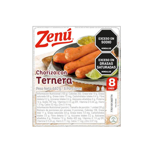 CHORIZO TERNERA ZENU 440G