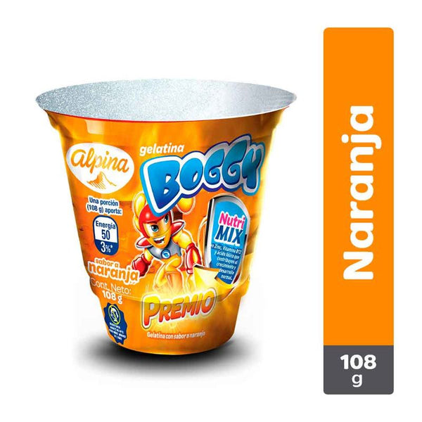 GELATINA ALPINA 108G BOGGY NARANJA