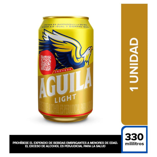 CERVEZA AGUILA LIGHT 330ML LATA