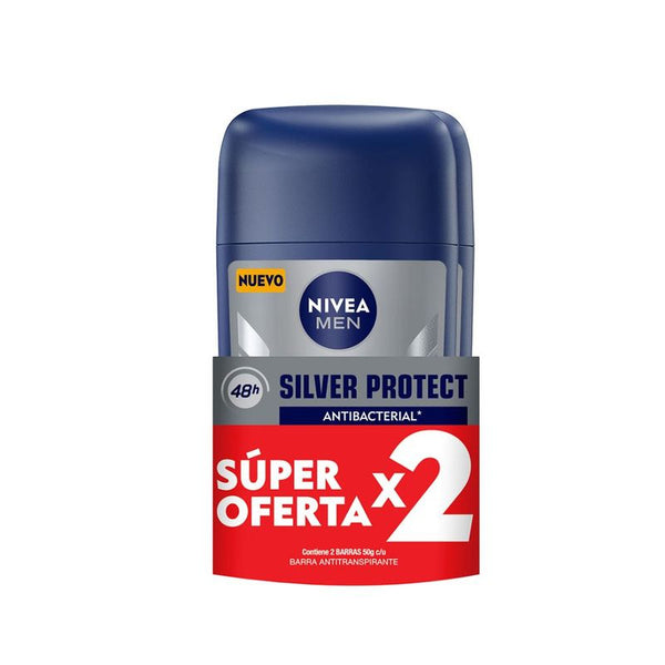 DESOD NIVEA MEN 2U 100G SILVER BARRA