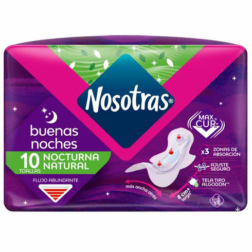 TOALLA NOSOTRAS 10U BUENAS NOCHES RAPIGE