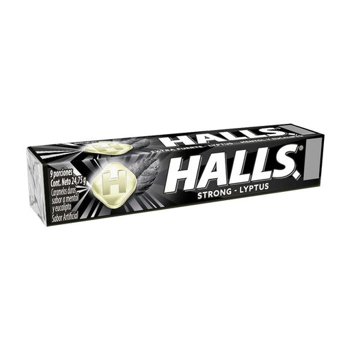 HALLS TUBO 24.75G NEGRO EXTRA FUERTE