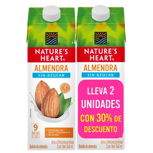LECHE NATURE’S HEART 2U 1892ML ALMENDRAS