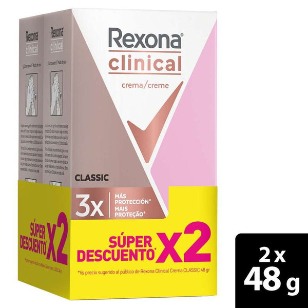 DESOD REXONA 2U 96G CLIN CLASIC CREMA