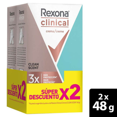 DESOD REXONA 2U 96G CREMA CLEAN