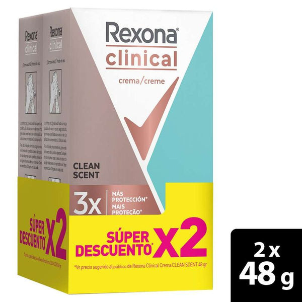 DESOD REXONA 2U 96G CREMA CLEAN