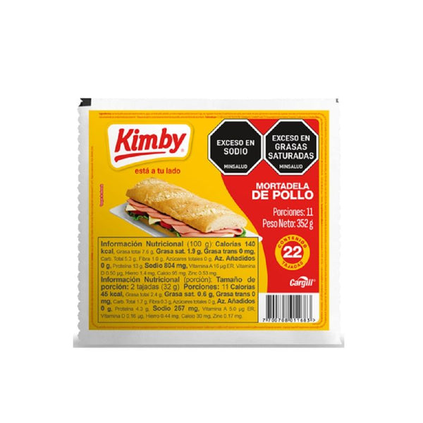MORTADELA KIMBY 352G POLLO
