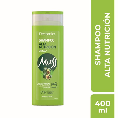 SHAMPOO MUSS 400ML S/SAL NUTRI AGUACATE