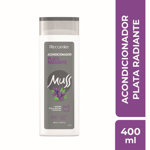 ACOND MUSS 400ML PLATA RADIANTE