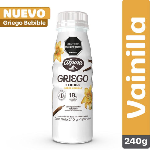 YOGURT GRIEGO ALPINA 240G BEBIBLE VAINIL