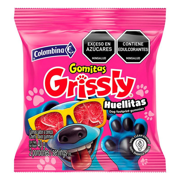 GOMA GRISSLY 40G SNACK HUELLITAS