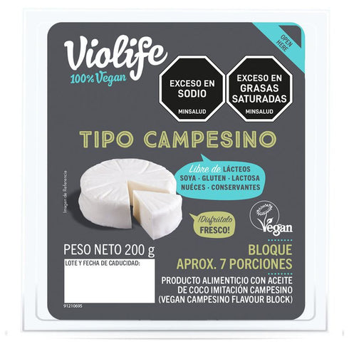 QUESO BLOQUE VIOLIFE 200G TIPO CAMPESINO