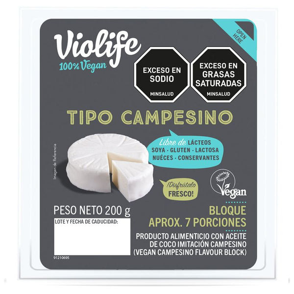 QUESO BLOQUE VIOLIFE 200G TIPO CAMPESINO