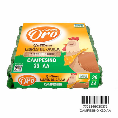 HUEVOS ORO AA 30U CAMPESINO TERMOENCOGID