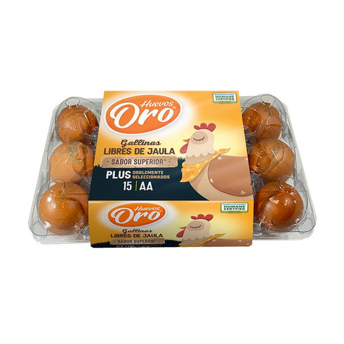 HUEVOS ORO AA 15U CRISTAL PLUS