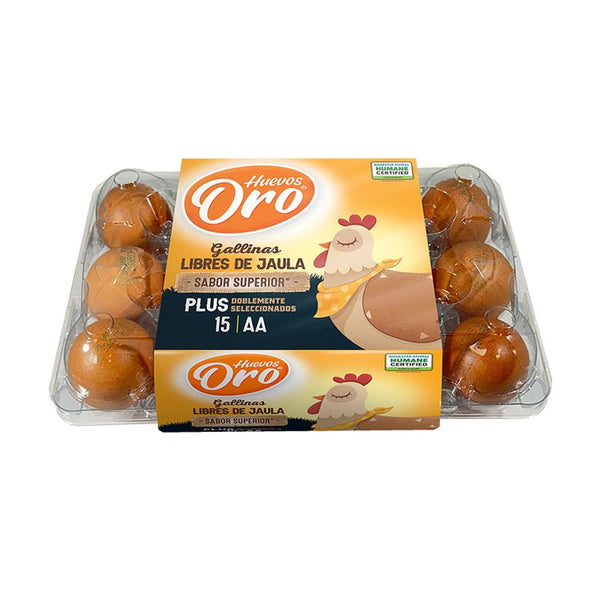 HUEVOS ORO AA 15U CRISTAL PLUS