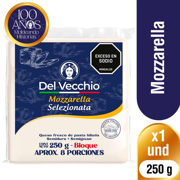 QUESO DEL VECCHIO 250G MOZZARELLA BLOQUE