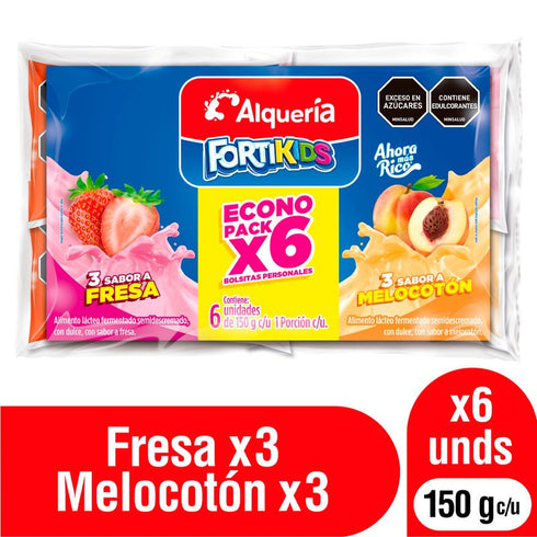 BEBIDA YOGURT ALQUERIA 6U 900G FORTIKIDS