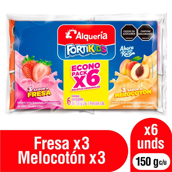 BEBIDA YOGURT ALQUERIA 6U 900G FORTIKIDS