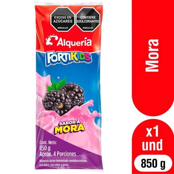 YOGURT ALQUERIA 850G FORTIKIDS MORA