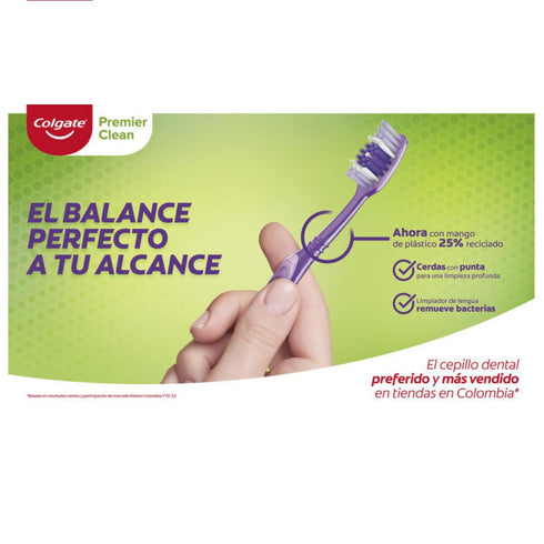 Cepillo de Dientes Colgate Premier Clean Medio x 1und