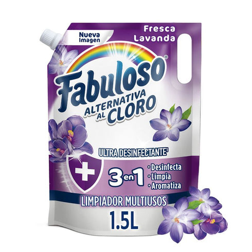 Limpia Pisos Fabuloso Alternativa al Cloro Fresca Lavanda 1.5L