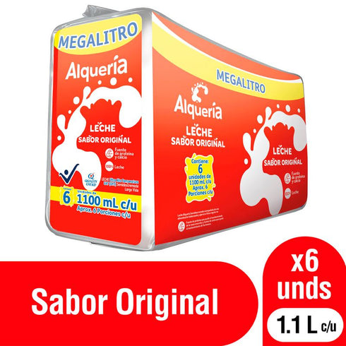 LECHE ALQUERIA 6U 1100ML ORIGINAL