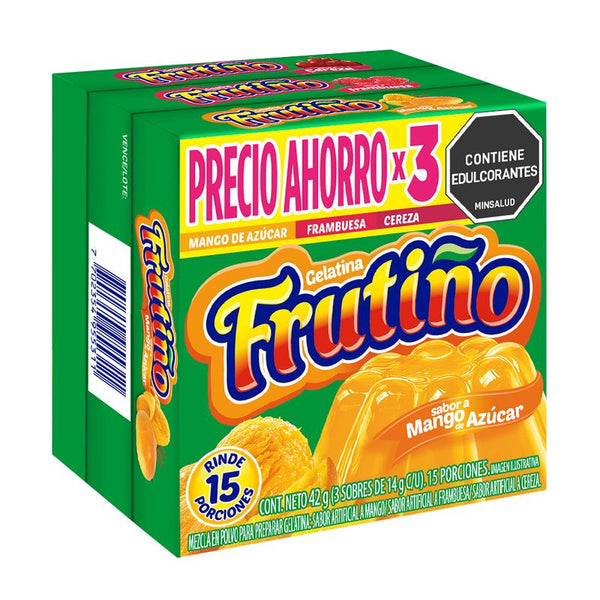 GELATINA FRUTINO 3U 105G MANGO-FRAMB-CER