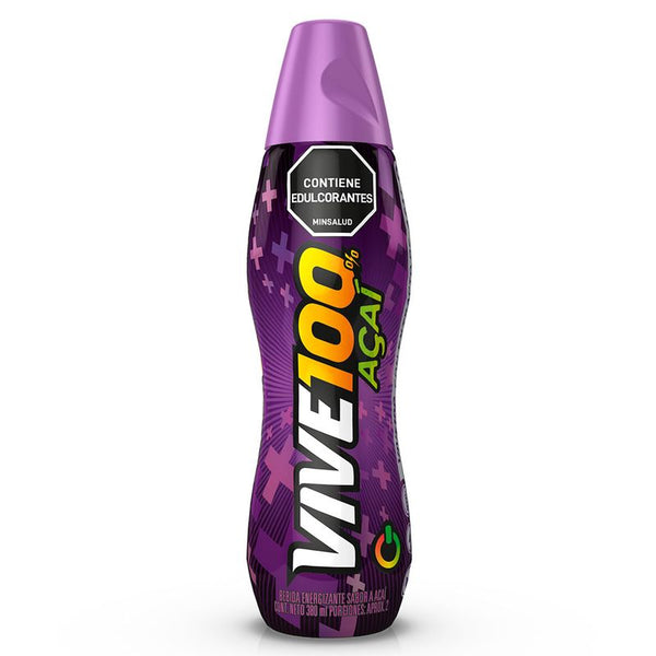 BEBIDA ENERGIZANTE VIVE100 380ML ACAI BO