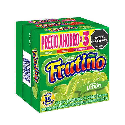 GELATINA FRUTINO 3U 120G LIMON-FRESA-FRU