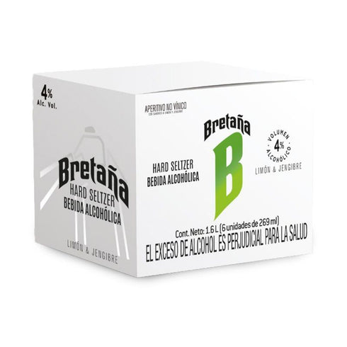 BRETAÑA HARD SELTZER 269ML LIMON JENGIBR (SIXPACK)