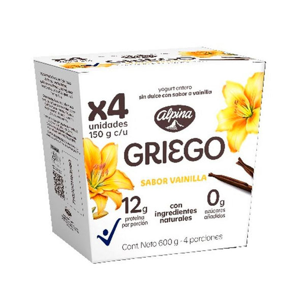 YOGURT GRIEGO ALPINA 4U 600G VAINILLA