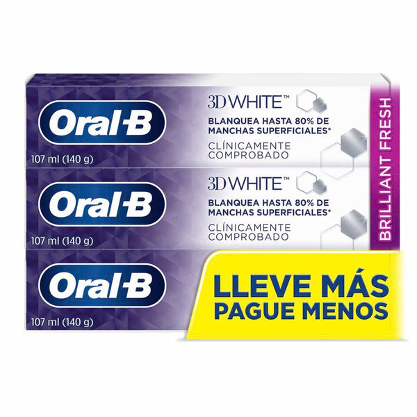 CREMA ORAL B 3U 321ML WHIT BRILL