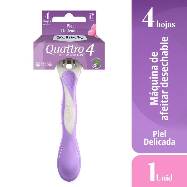 MAQUINA SCHICK QUATRO WOMEN 4 SENSIBLE