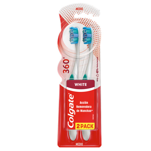 Cepillo de Dientes Medio Colgate 360° Luminous White x2und