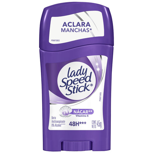 Desodorante Mujer Lady Speed Stick Derma + Aclarado Nácar Barra 45 g