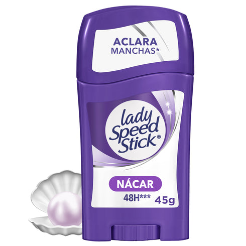 Desodorante Mujer Lady Speed Stick Derma + Aclarado Nácar Barra 45 g