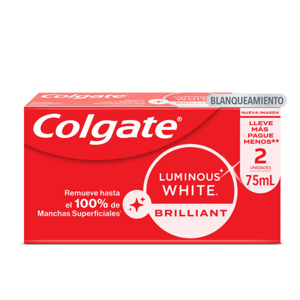 CREMA COLGATE 2U 75ML LUMINUS WHITE