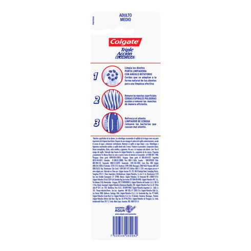 Cepillo de Dientes Colgate Triple Accion Medio x2und
