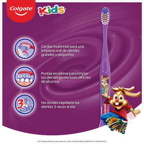Cepillo de Dientes Niños Colgate Tandy Extra Suave x2und