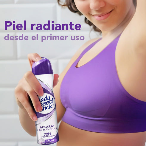 Desodorante Mujer Lady Speed Stick Spray Derma Aclarado 91g x2und