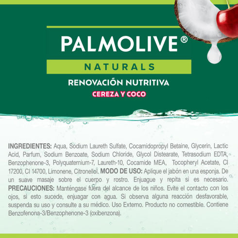 Jabón Liquido Corporal Palmolive Naturals Cereza y Coco 390ml