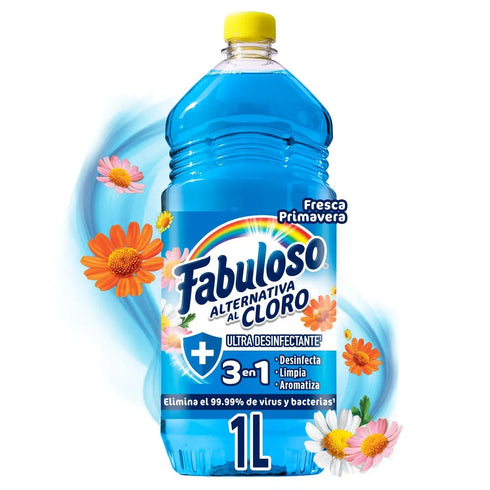 Limpiapisos Fabuloso Alternativa al Cloro Fresca Primavera 1L
