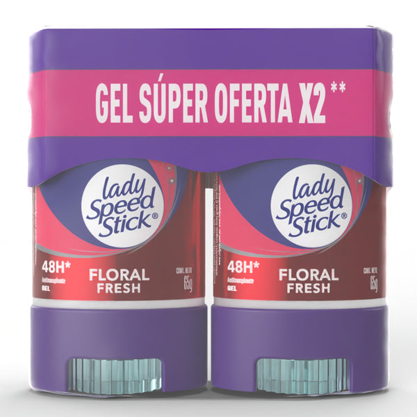 DESODORANTE LADY SPEED 2U 130G GEL FLORAL FRESCAS