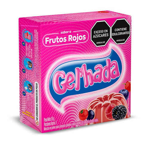GELATINA GELHADA 35G FRUTOS ROJOS